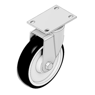 31-SPD5-0 MODULAR SOLUTIONS ALUMINUM CASTER<br>5" SWIVEL TOP PLATE